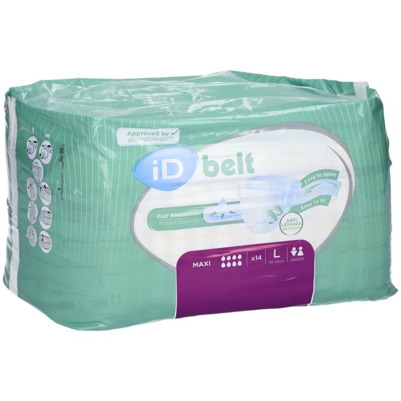 Pannolone per incontinenza id belt maxi taglia large n3 14 pezzi