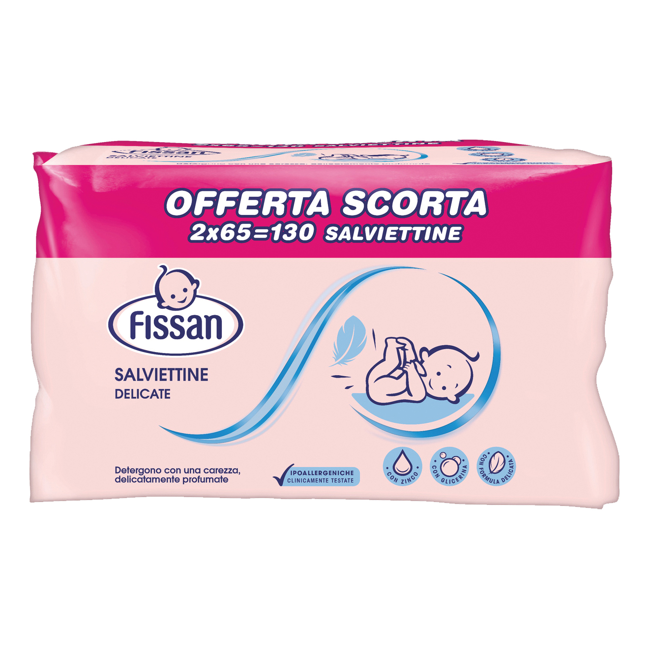 Fissan Baby Salv.bi-pack 65pezzi
