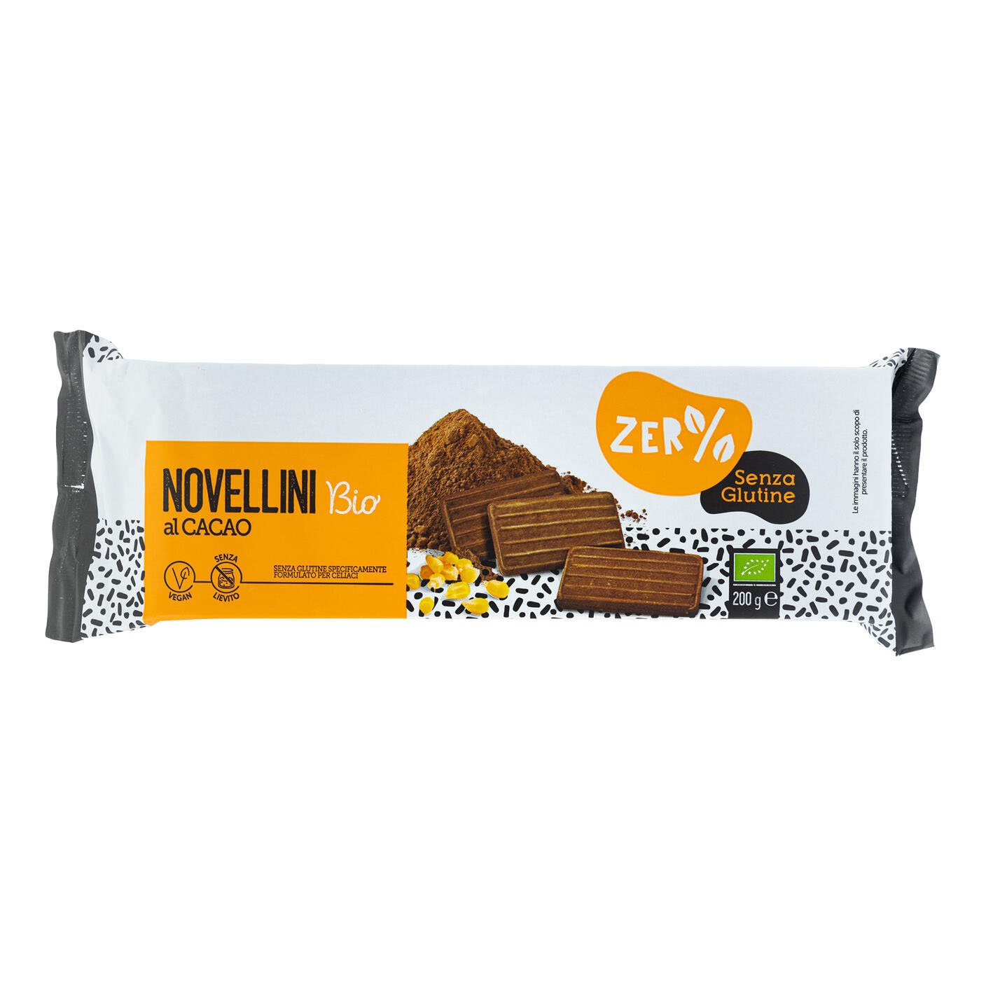 Zer% glutine novellini al cacao biologici 200 g