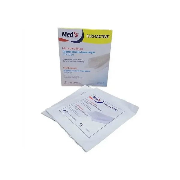 Farmactive garza paraffinata sterile 10x30 cm meds
