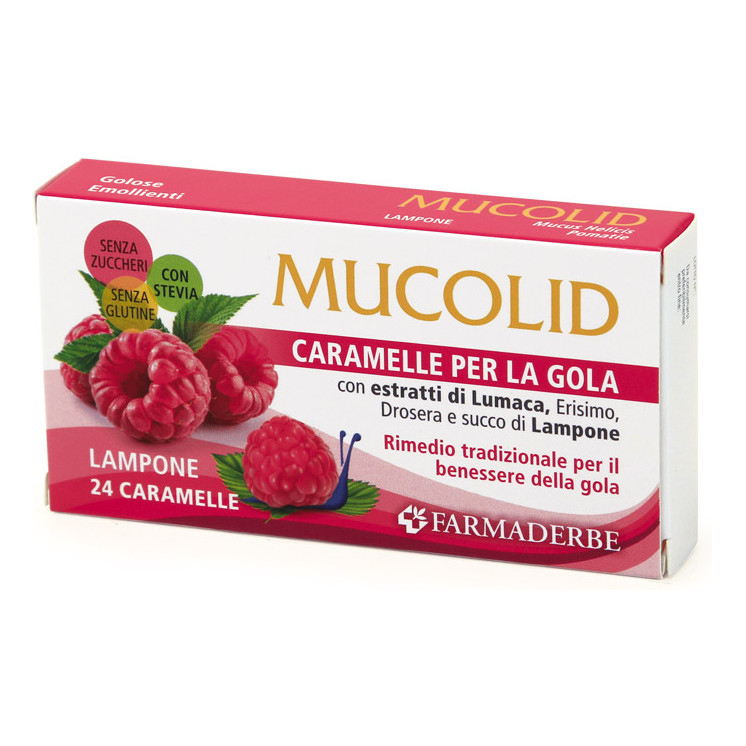 Mucolid lumaca & lampone 24 caramelle