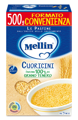 Mellin past.cuoricini 500g