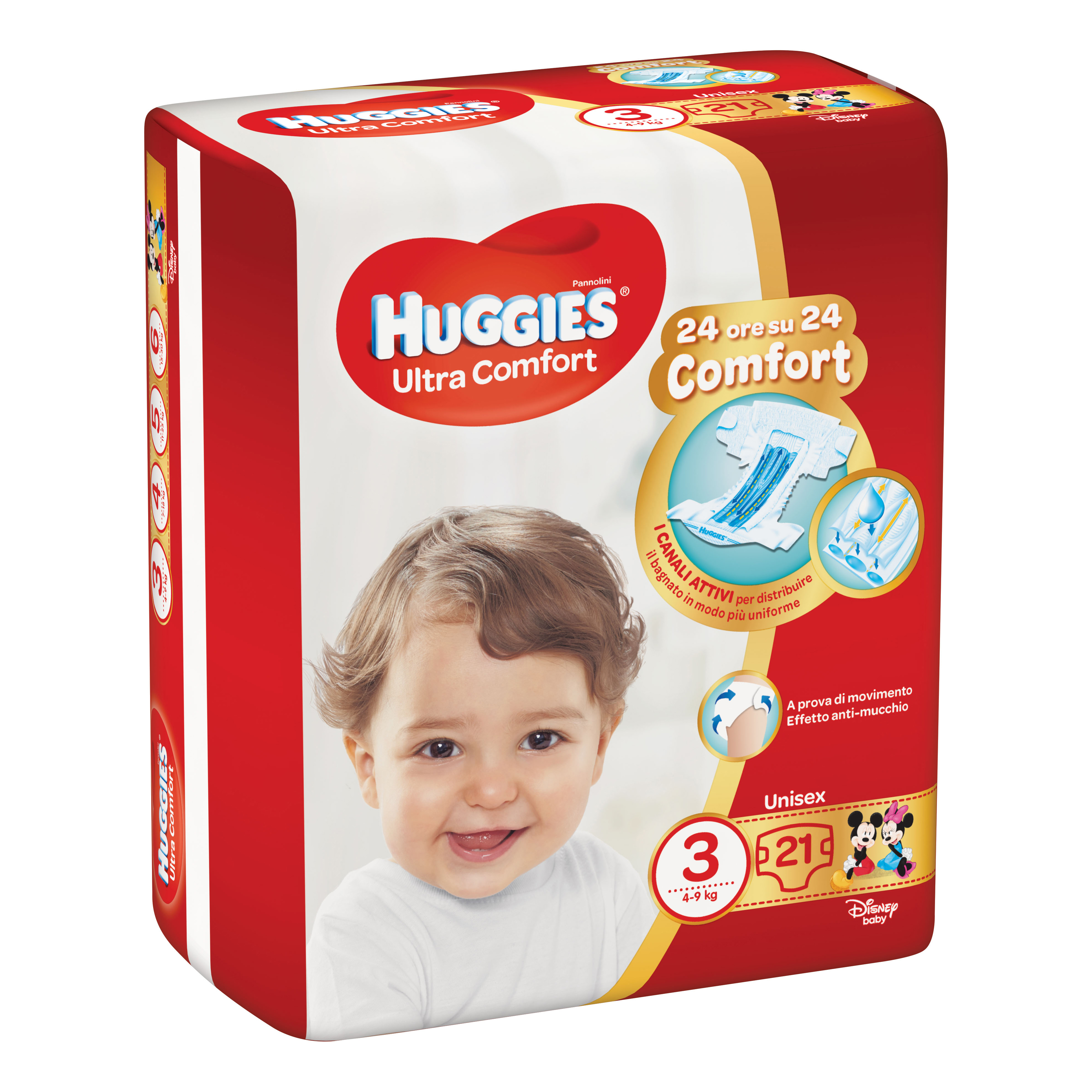Hugg.u-comf.base3(4-9kg)21pezzi