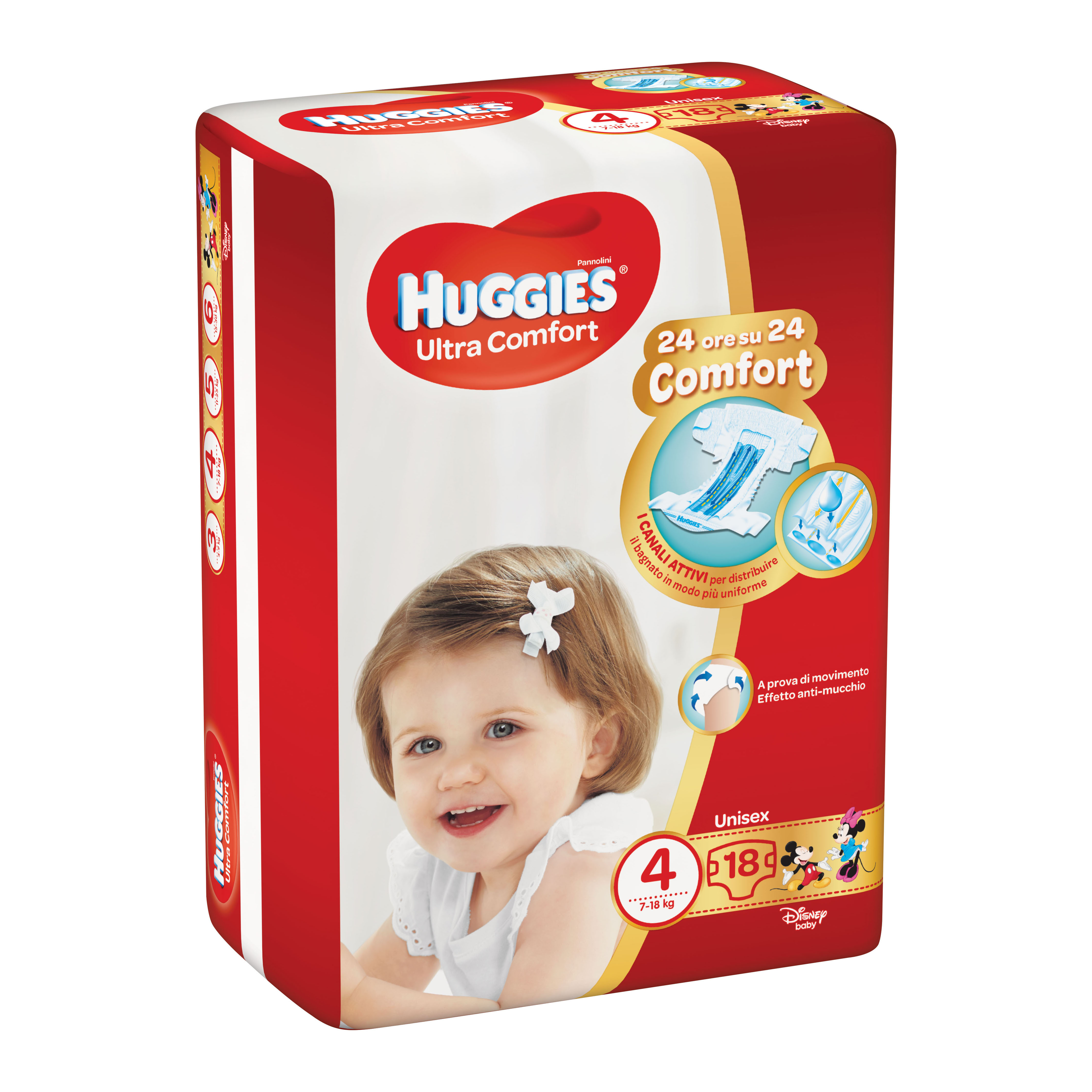 Hugg.u-comf.base4(7-18kg)18pezzi