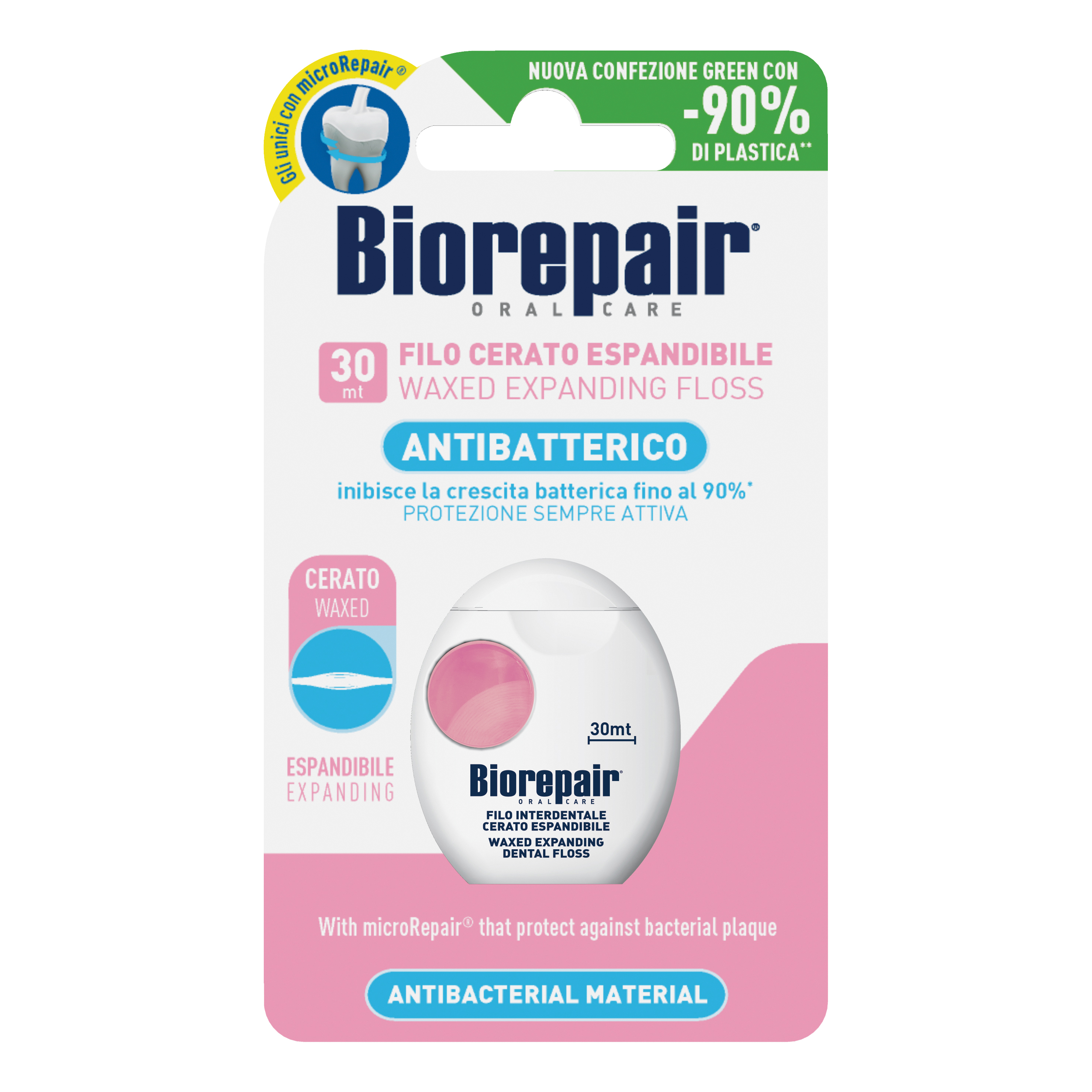 Biorepair Filo Interdentale Cerato Espandibile Per Gengive Delicate...