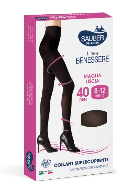 Collant supercoprente sauber 8-12mmhg nero 2