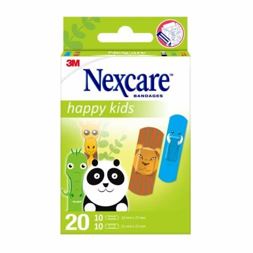 Cerotti nexcare kids plasters animals 20 pezzi assortiti
