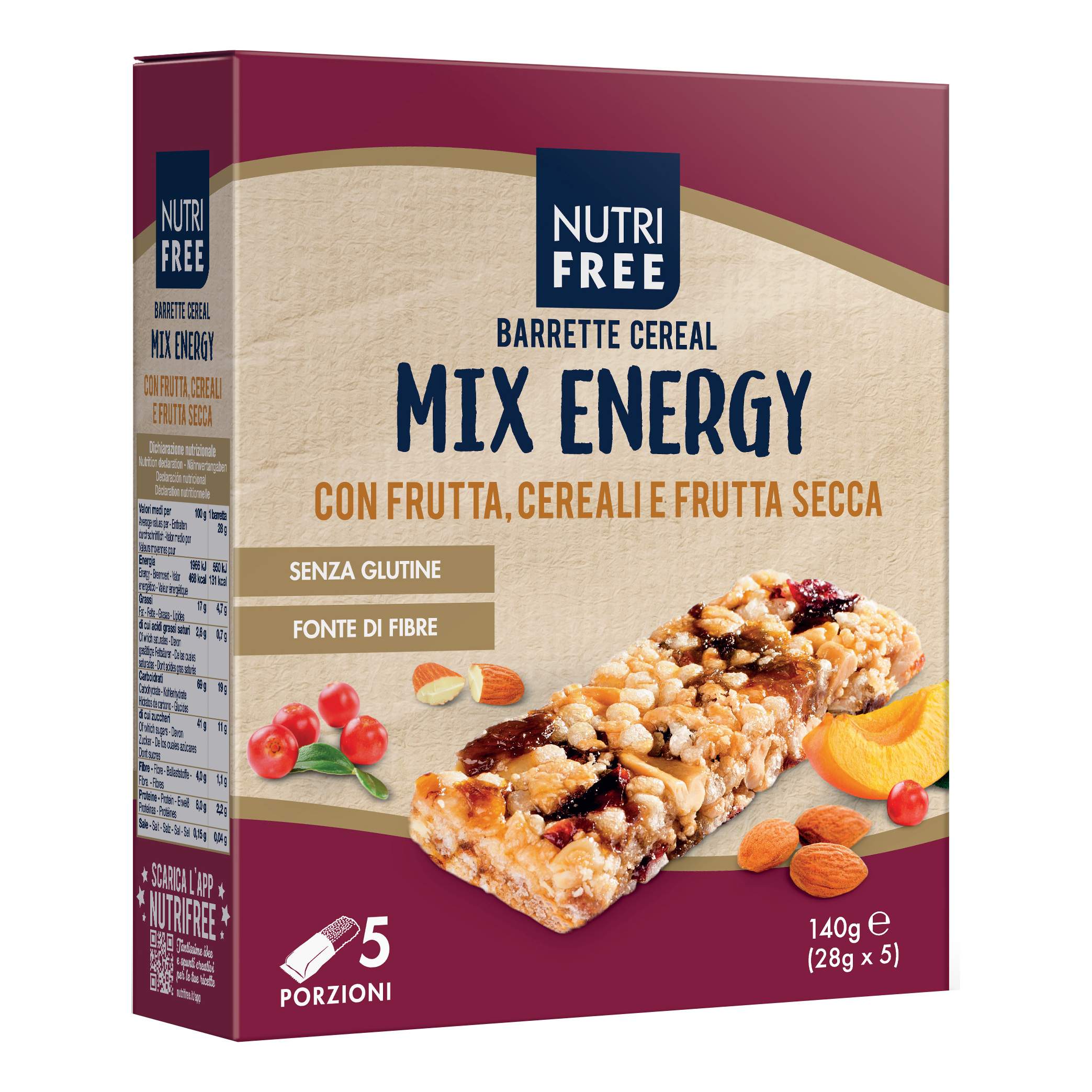 Nutrifree Barrette Cereal Mix Energy 28 G X 5