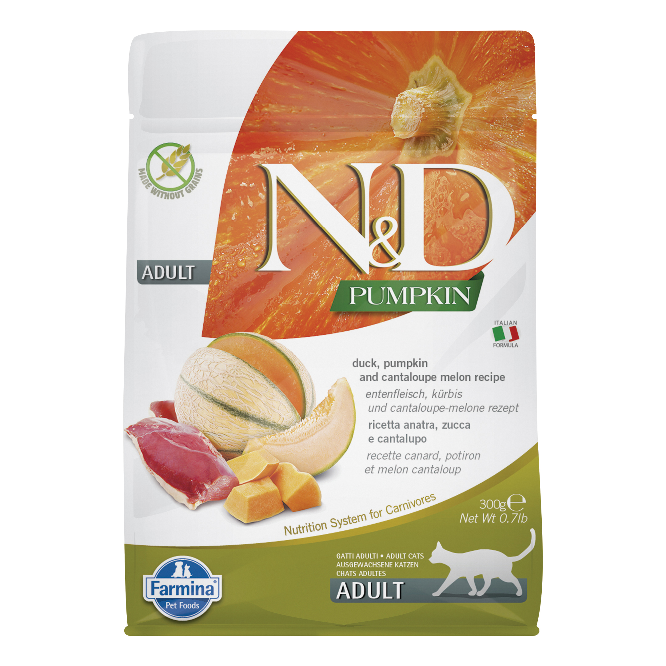 N&amp;d pumpkin feline duck pumpkin and cantalupe adult 300 g