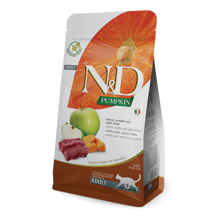 N&amp;d pumpkin feline venison pumpkin and apple adult 1,5 kg