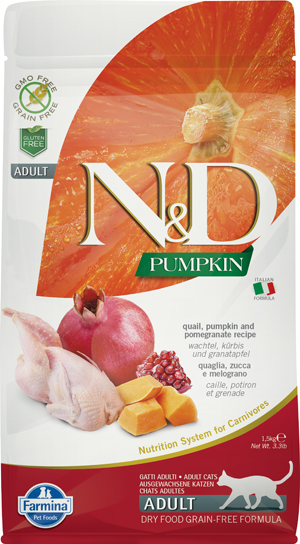N&amp;d pumpkin feline quail pumpkin and pomegranate adult 1,5 kg