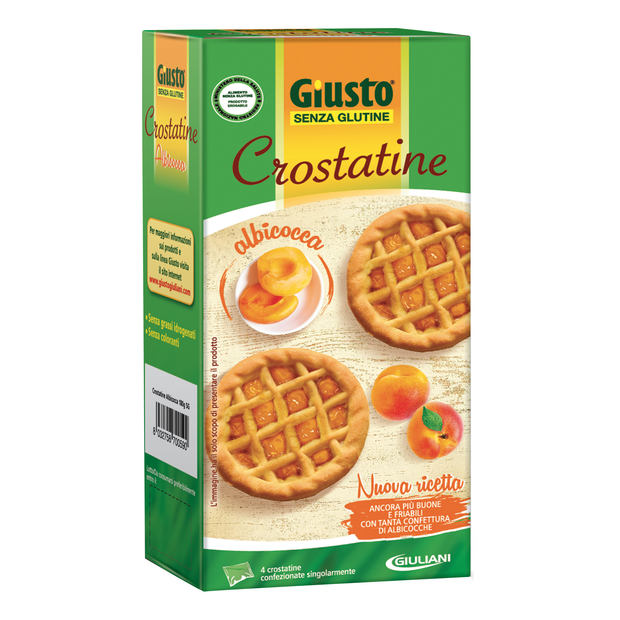 Giusto Senza Glutine Crostini Albicocca 180g