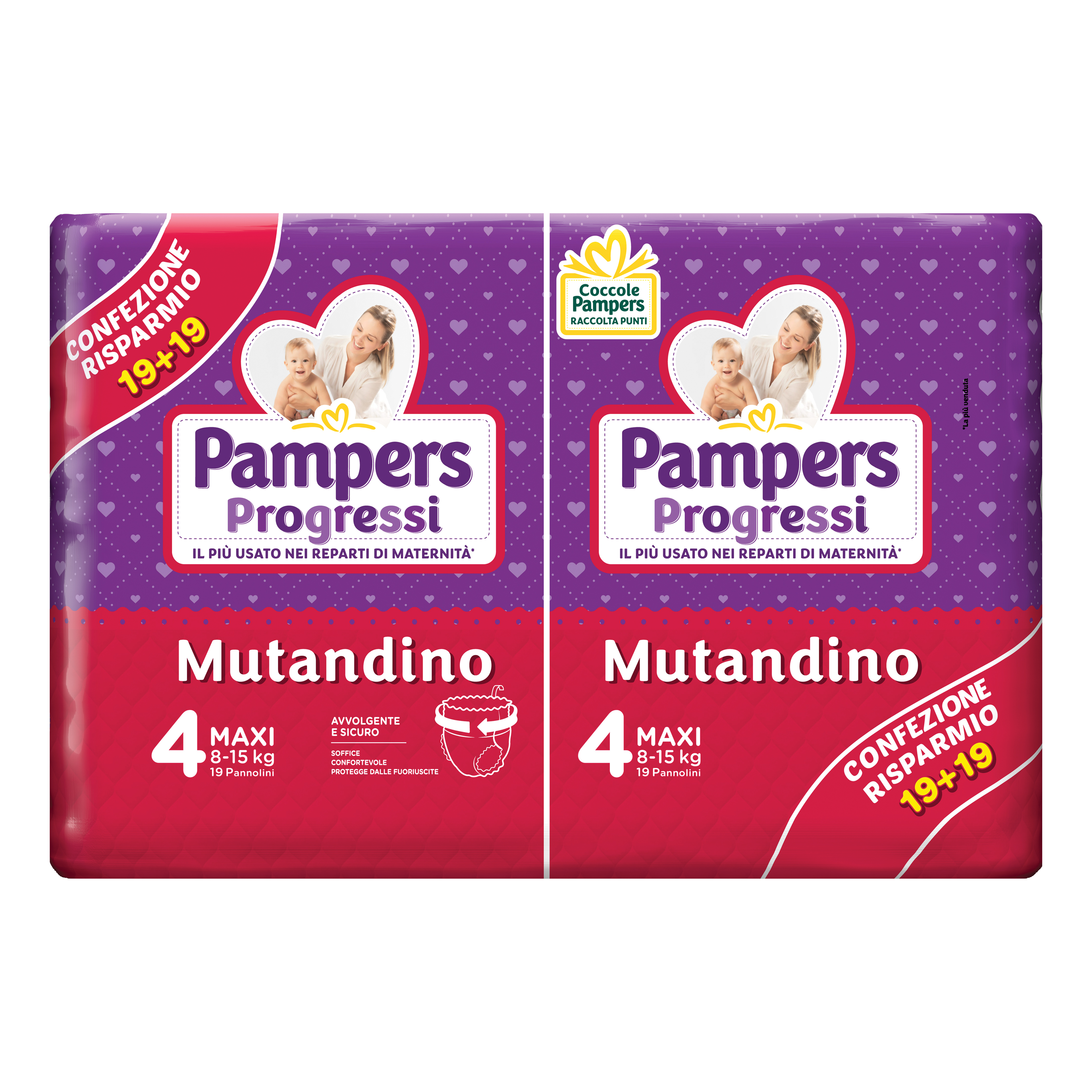 Pampers progressi mutandino maxi 38 pezzi