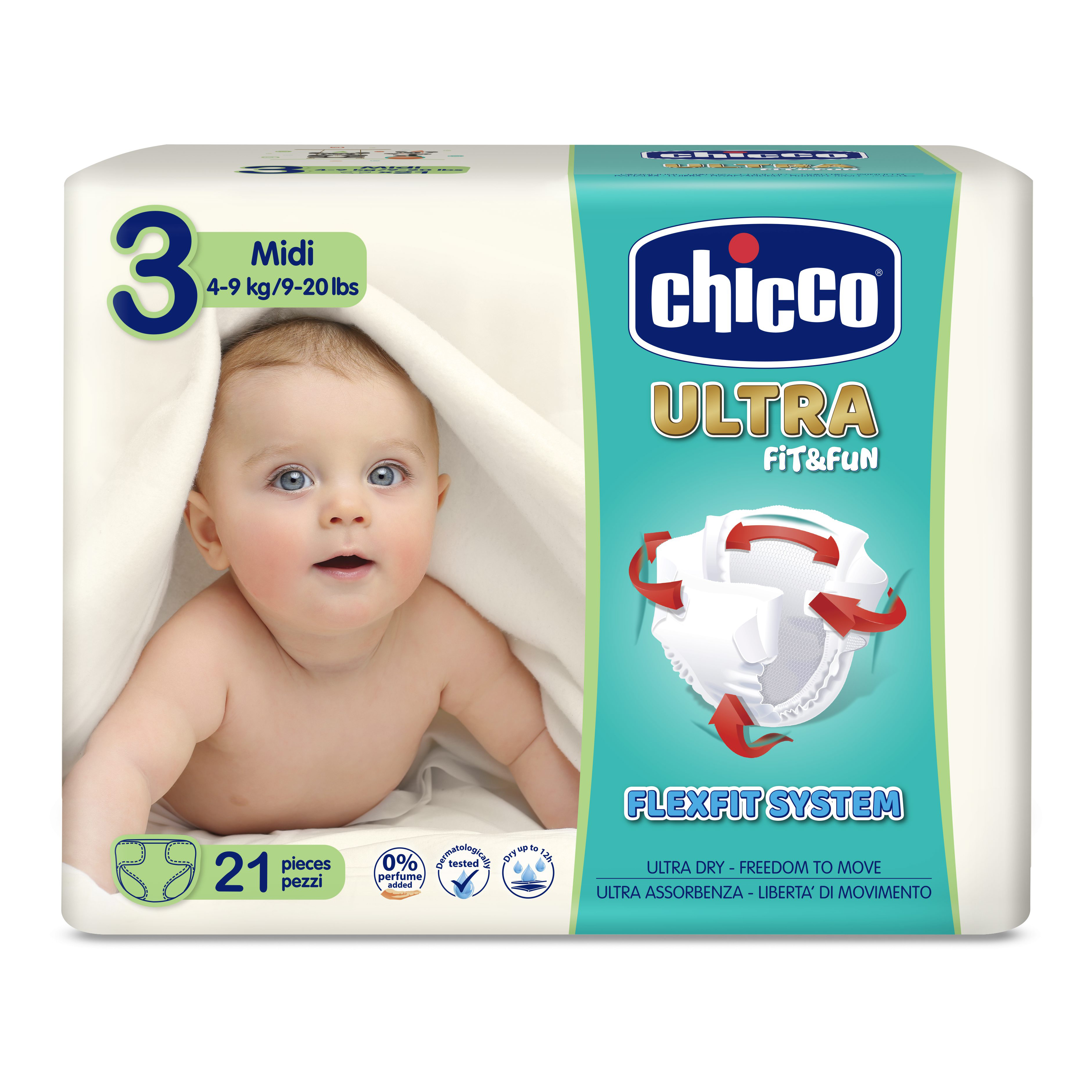 Chicco Pann ultra 3 Midi(4-9) 21 pezzi