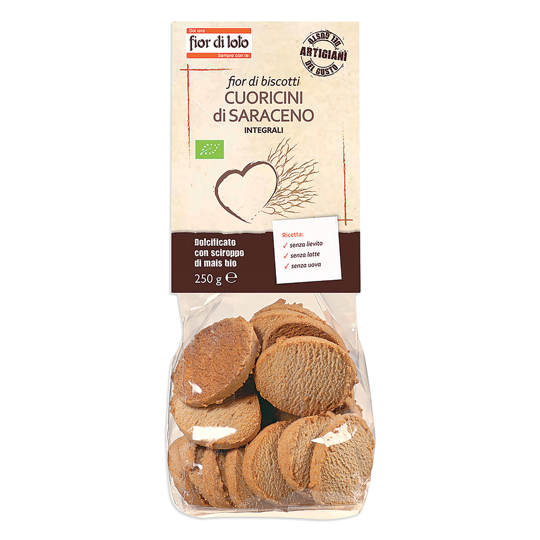 Fior di Loto Biscotti Cuoricini Saraceno 250g