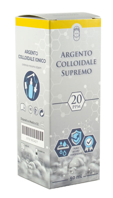 Argento colloidale supremo 20ppm certificato spray con contagocce e...