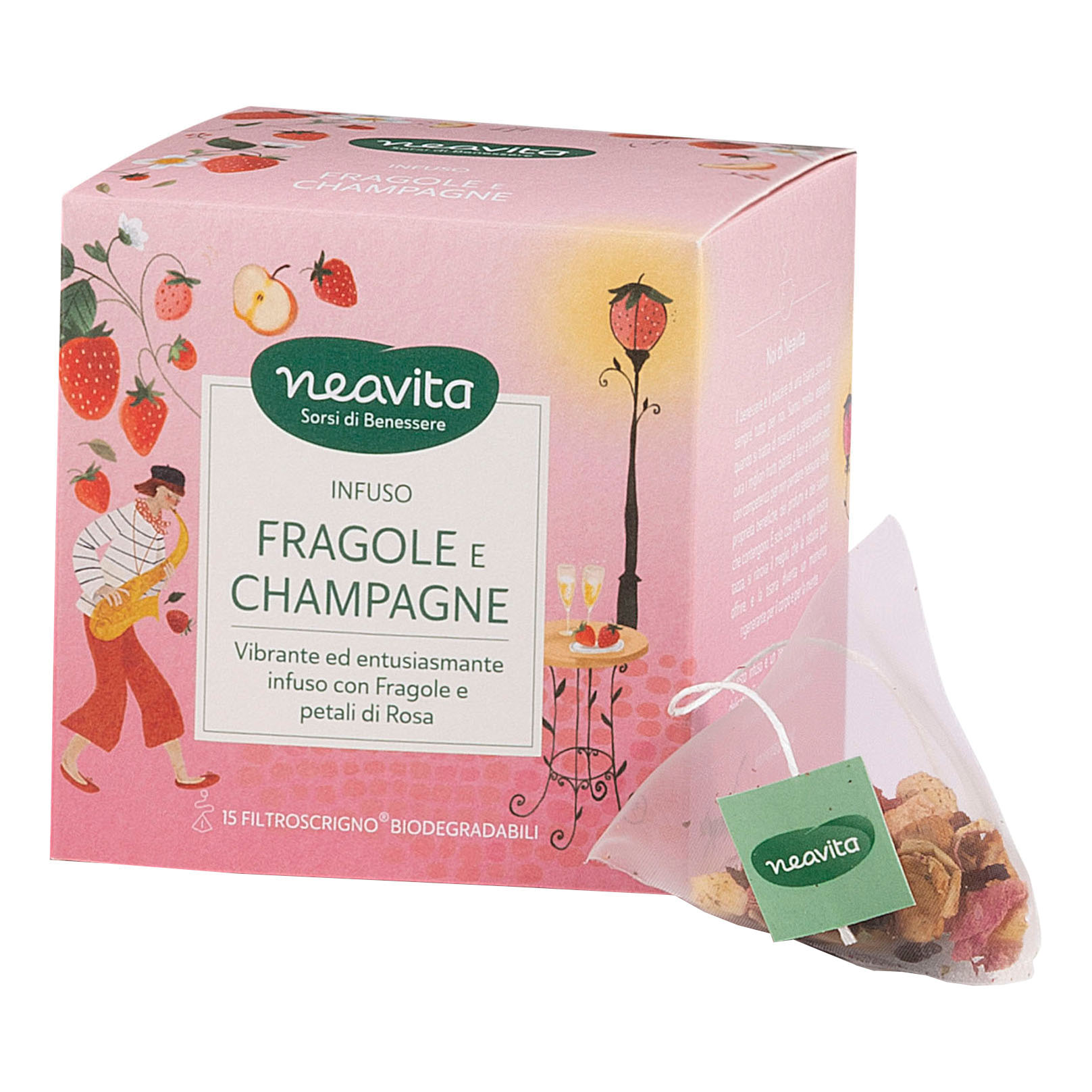 Neavita Filtroscrigno Infuso Fragole Champagne 15 Filtri