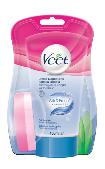 Veet silk&fresh technology crema sotto la doccia pelli sensibili