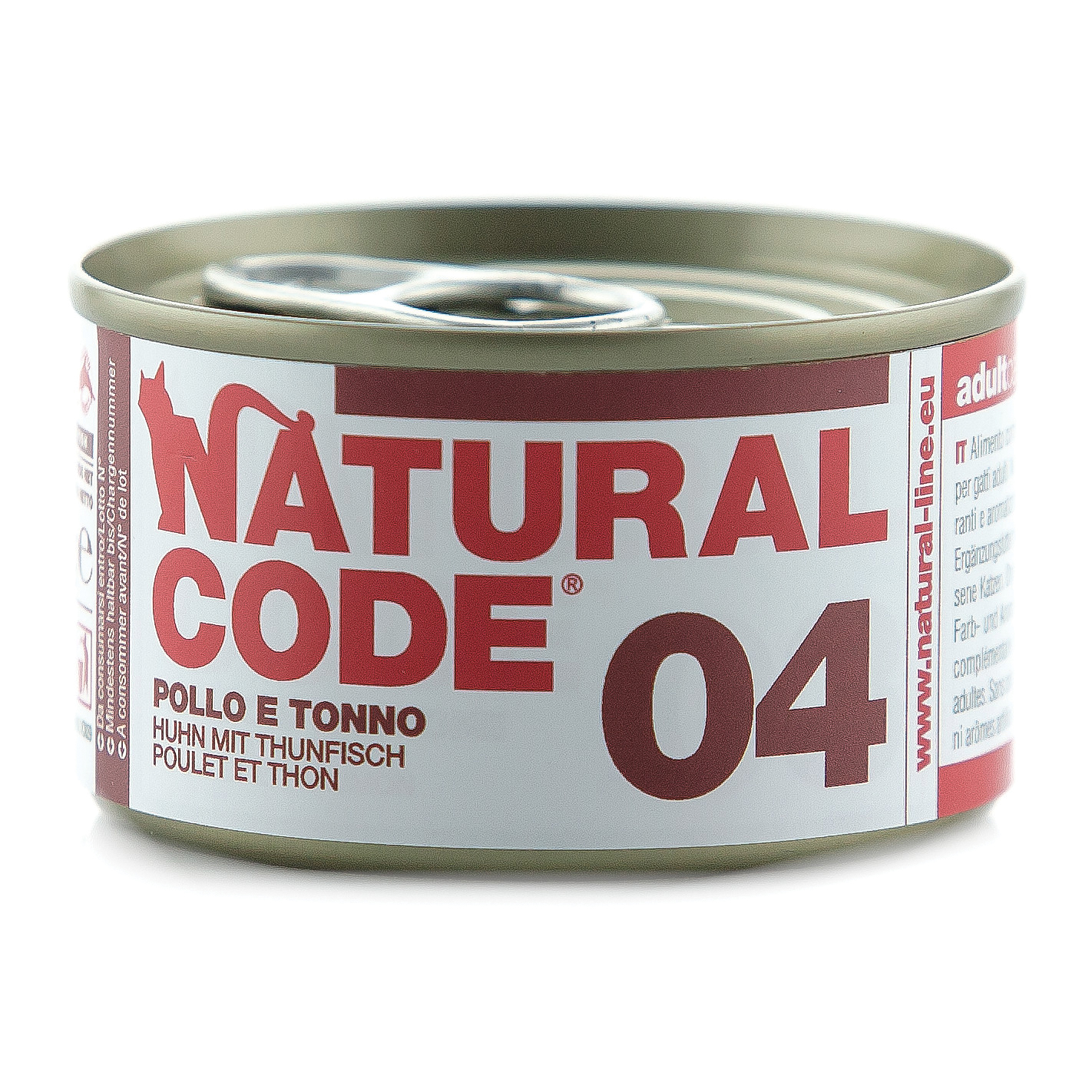 Natural Code Gatto Lattina (04) Adulto Pollo & Tonno 85 Gr
