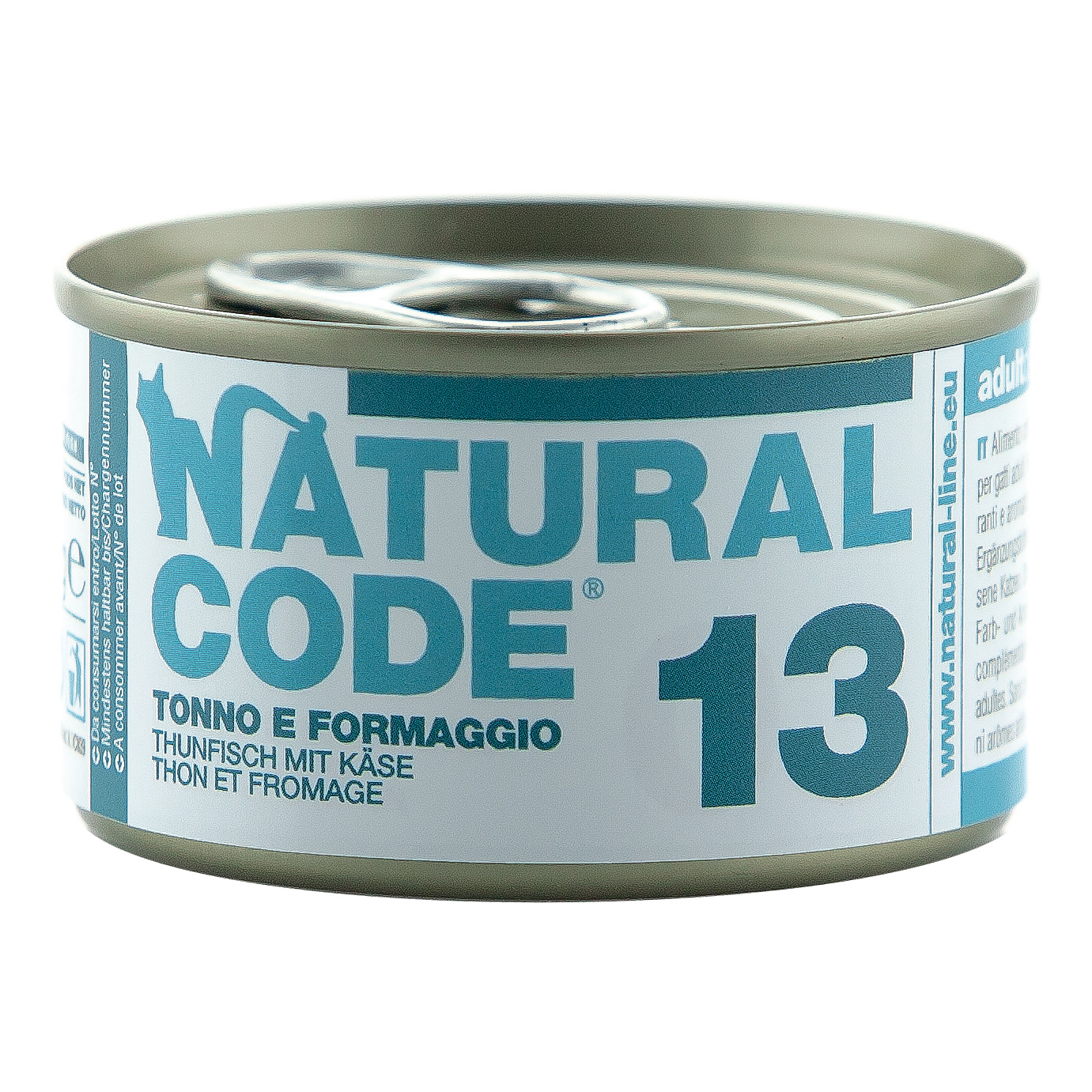 Natural Code Gatto Lattina (13) Adulto Tonno &amp; Formaggio 85 Gr