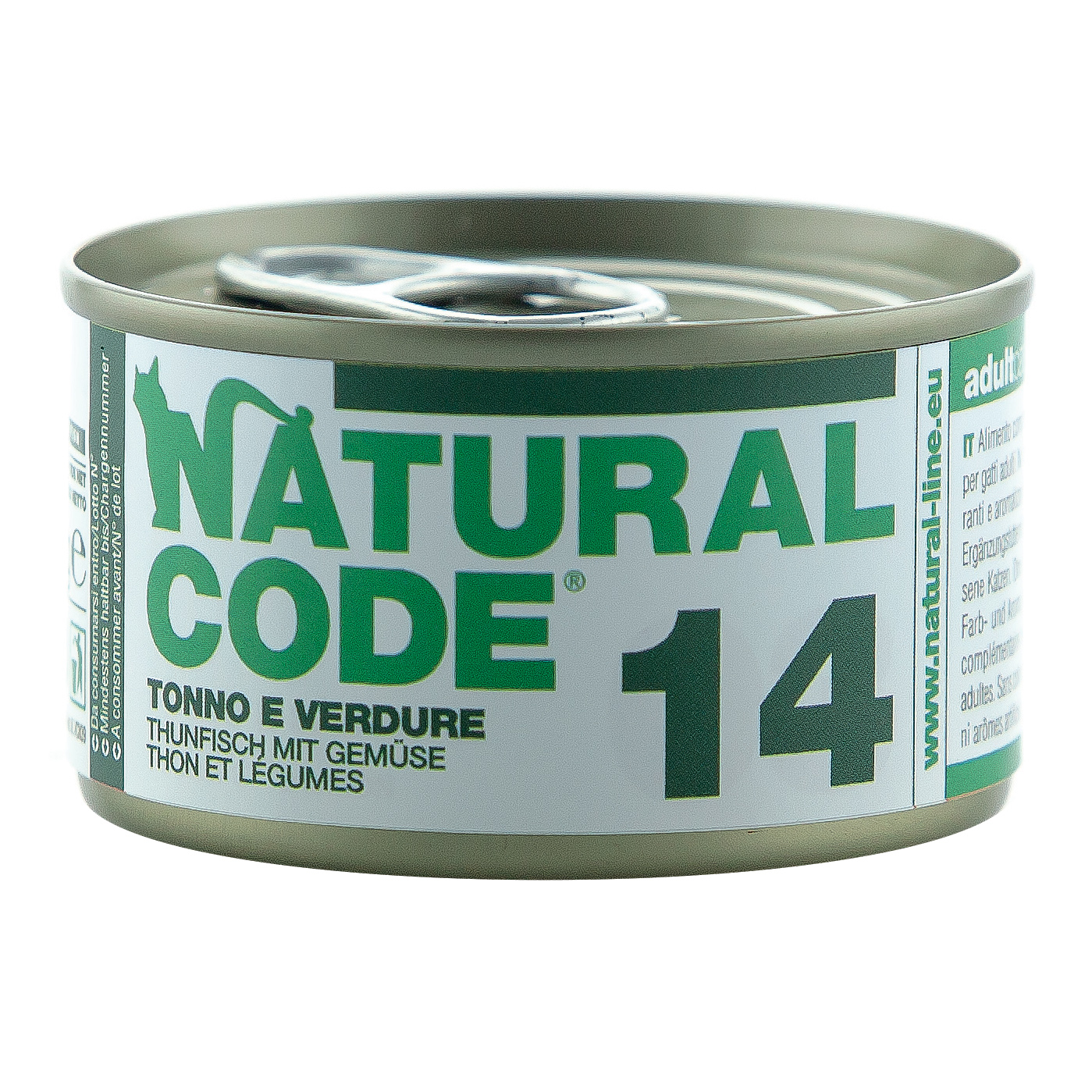 Natural Code Gatto Lattina (14) Adulto Tonno & Verdure 85 Gr