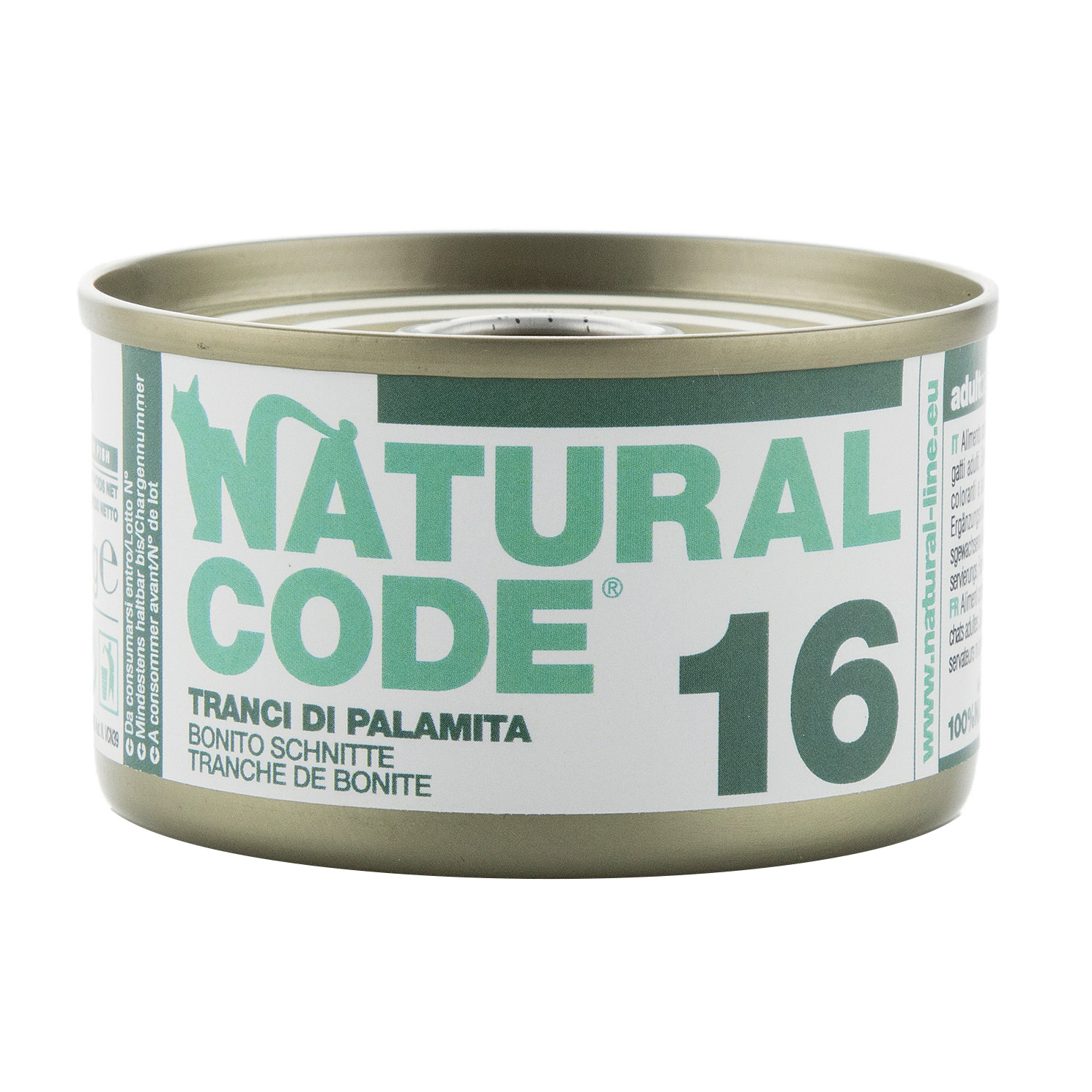 Natural Code Gatto Lattina (16) Adulto Tranci Di Palamita 85 Gr