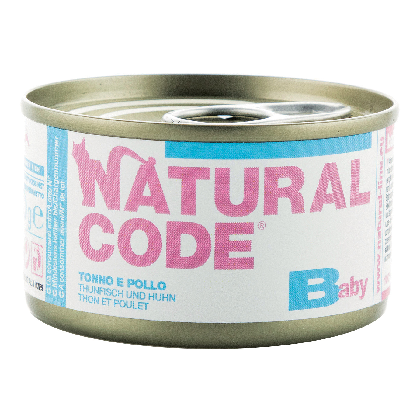 Natural Code Gatto Lattina Kitten Baby Tonno & Pollo 85 Gr