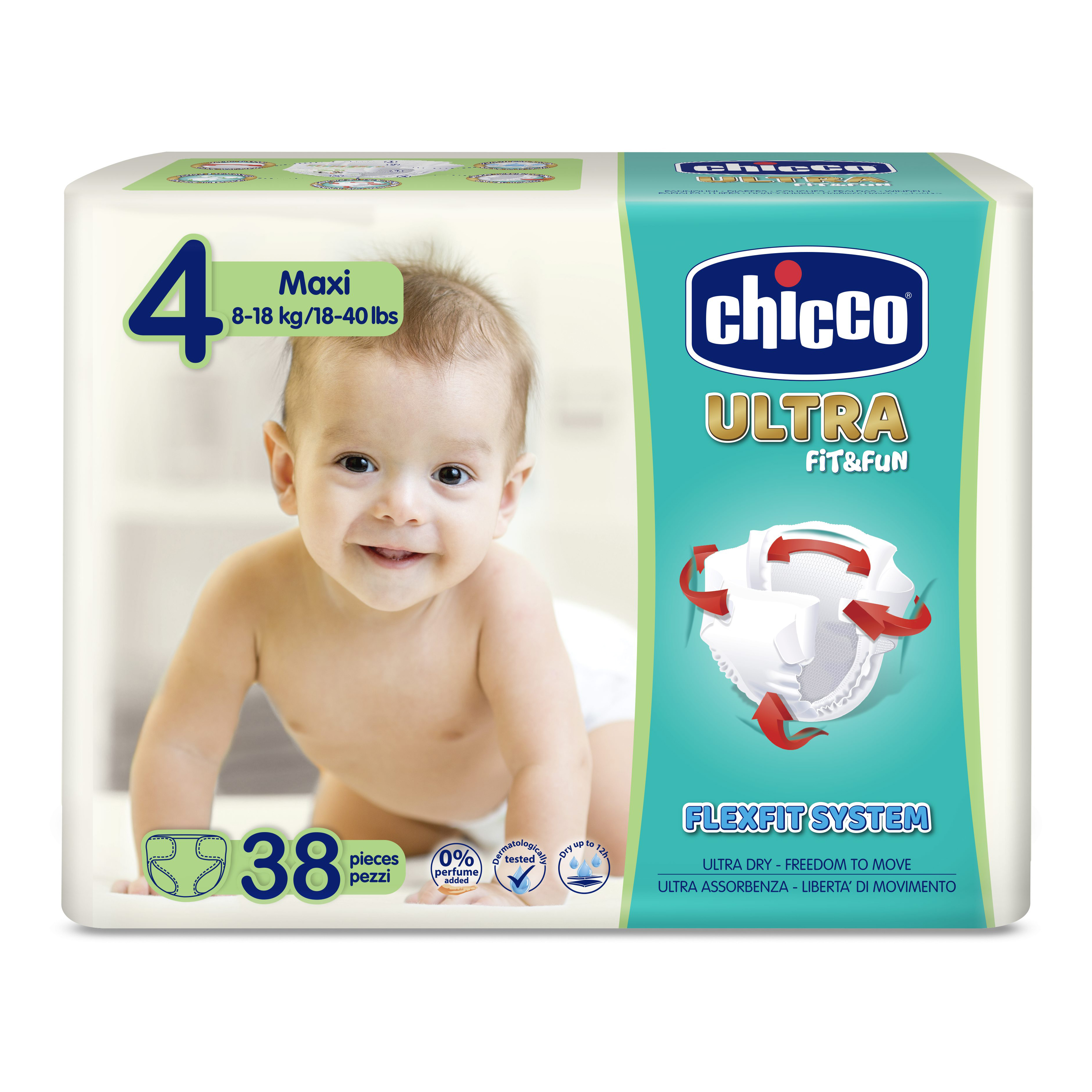 Chicco pannolino doppio ultra maxi 38 pezzi