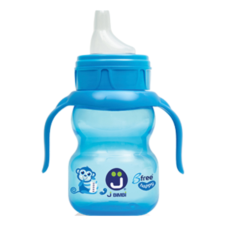 J bimbi b free sippi 1 blu 240 ml prima tazza con beccuccio in silicone