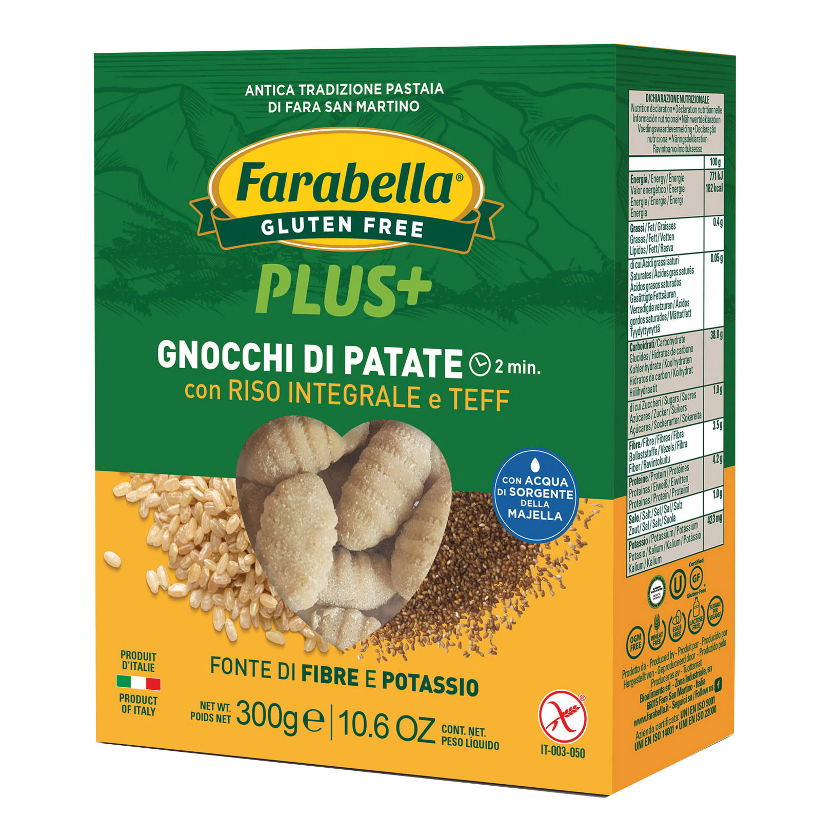Farabella pasta gnocchi teff