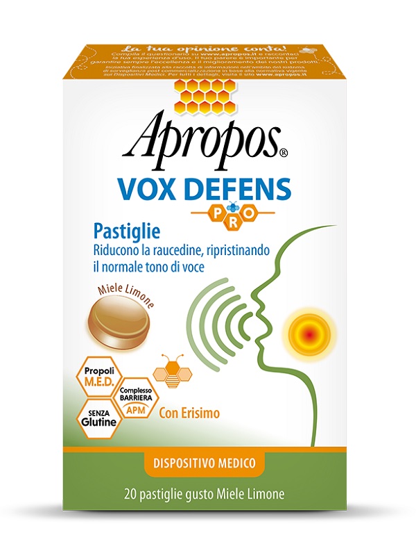 Apropos Vox Defens Miele &amp; Limone 20 Pastiglie