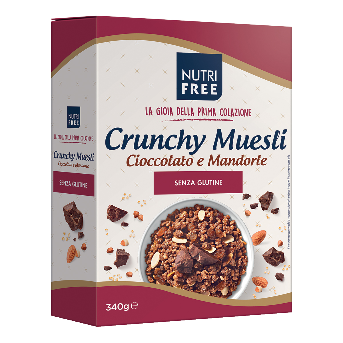 Nutrifree Crunchy Mix Cioccolato E Mandorle 340g