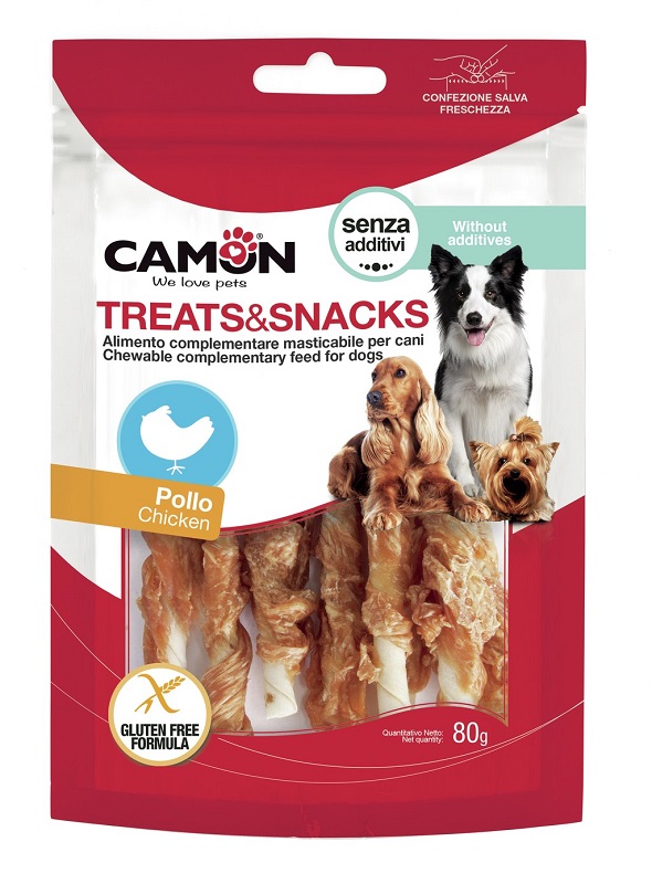 Camon Cane Snack Ossi Arrotolati Con Pollo 80 Gr
