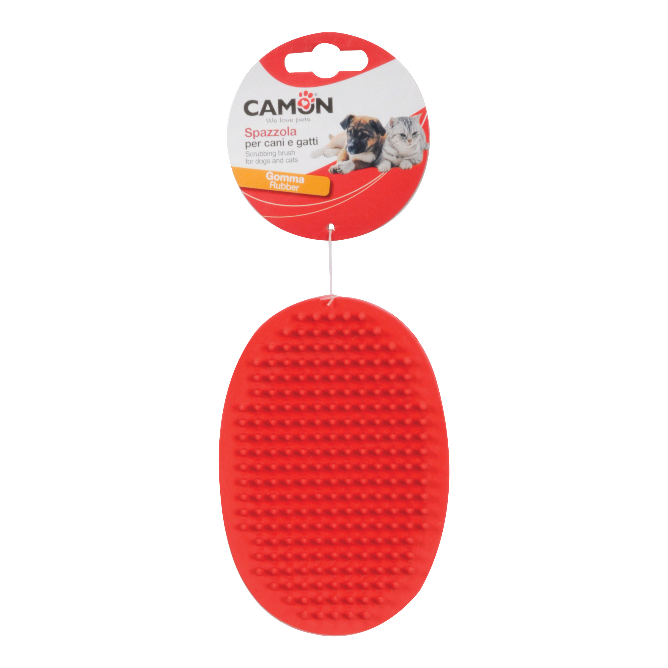 Camon Spazzola Da Massaggio In Gomma Ovale 13X9 Cm
