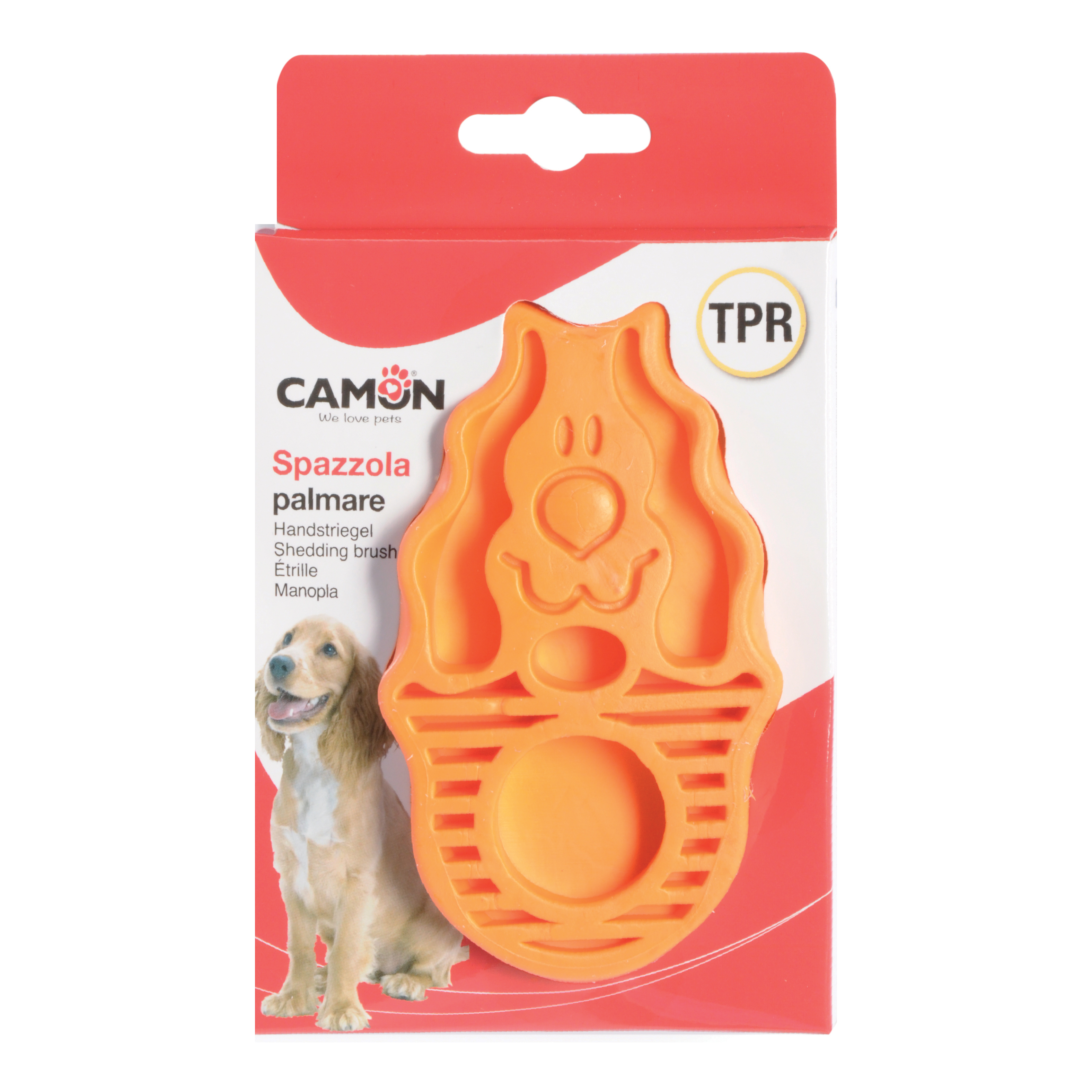 Spazzola palmare in tpr forma cane