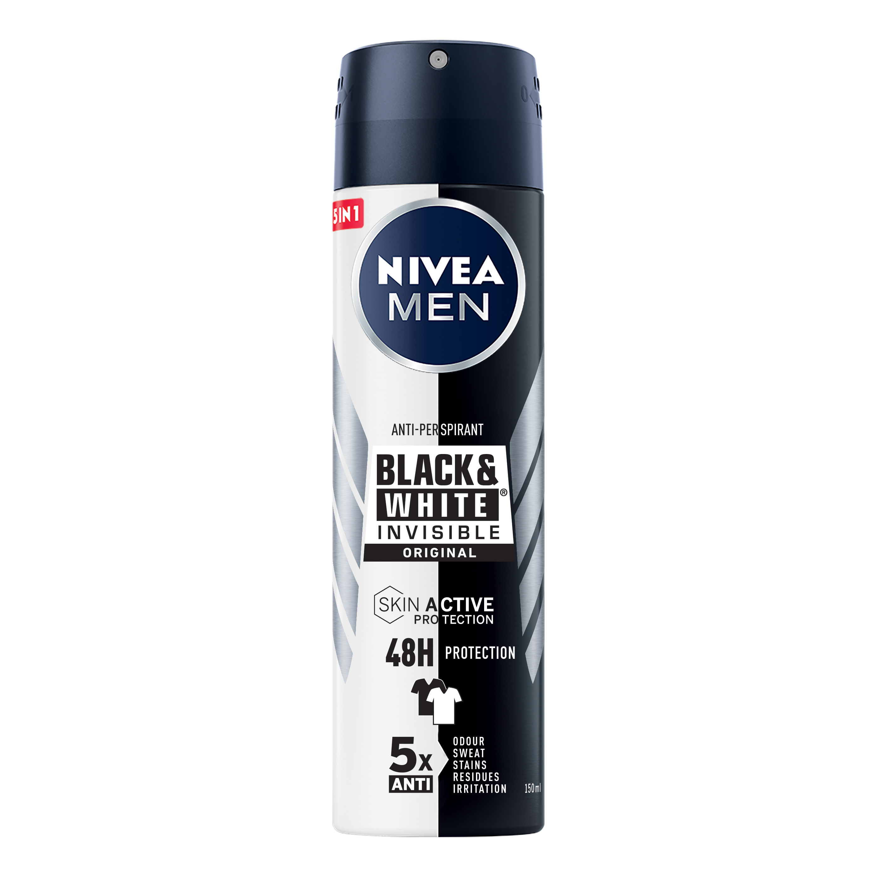 NIVEA - Men Invisible Black &amp; White Spray - Deodorante Uomo 150 Ml