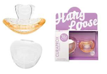 Curaprox baby succhietto 2 pezzi tg 2 colore arancio + scatola per igienizzazione