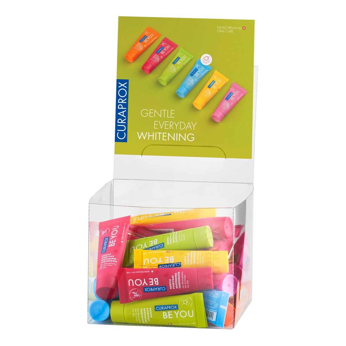 Curaprox display be you da banco 1 display misto da 36 pezzi per dentifricio 10 ml