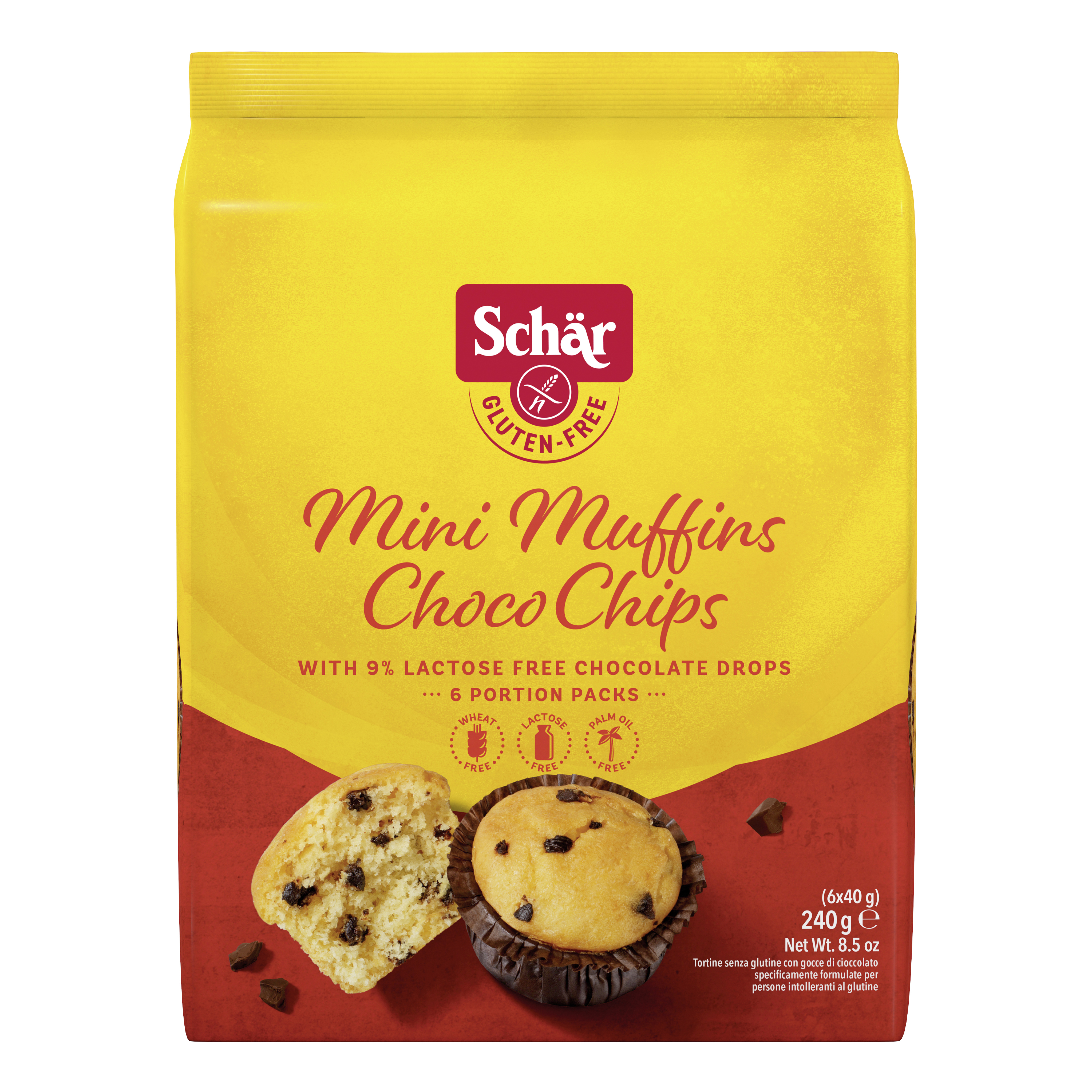 Schar mini muffins choco chips