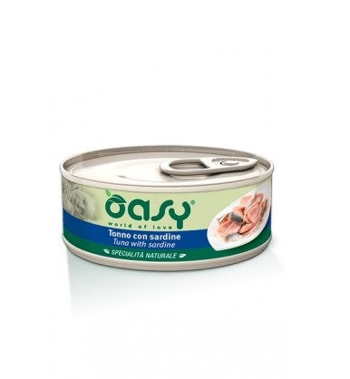 Oasy Gatto Specialita' Naturali In Lattina Adulto Tonno &amp; Sardine 150 Gr