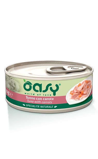 Oasy Gatto Specialita' Naturali In Lattina Adulto Tonno &amp; Carote 150 Gr