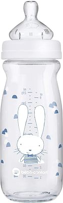 Bebe confort biberon in vetro da 270 ml tettarella in silicone t1 sweet bunny