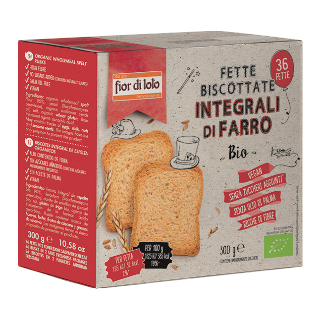 Fior di Loto Fette Biscottate Farro Integrale 300g