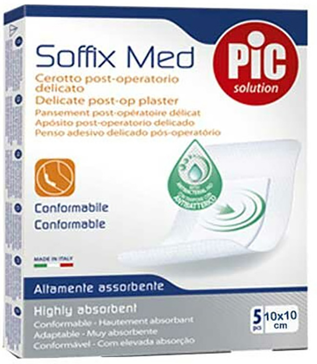 Pic Soffix Med Cerotto Post Operatorio Delicato 10x10 Cm