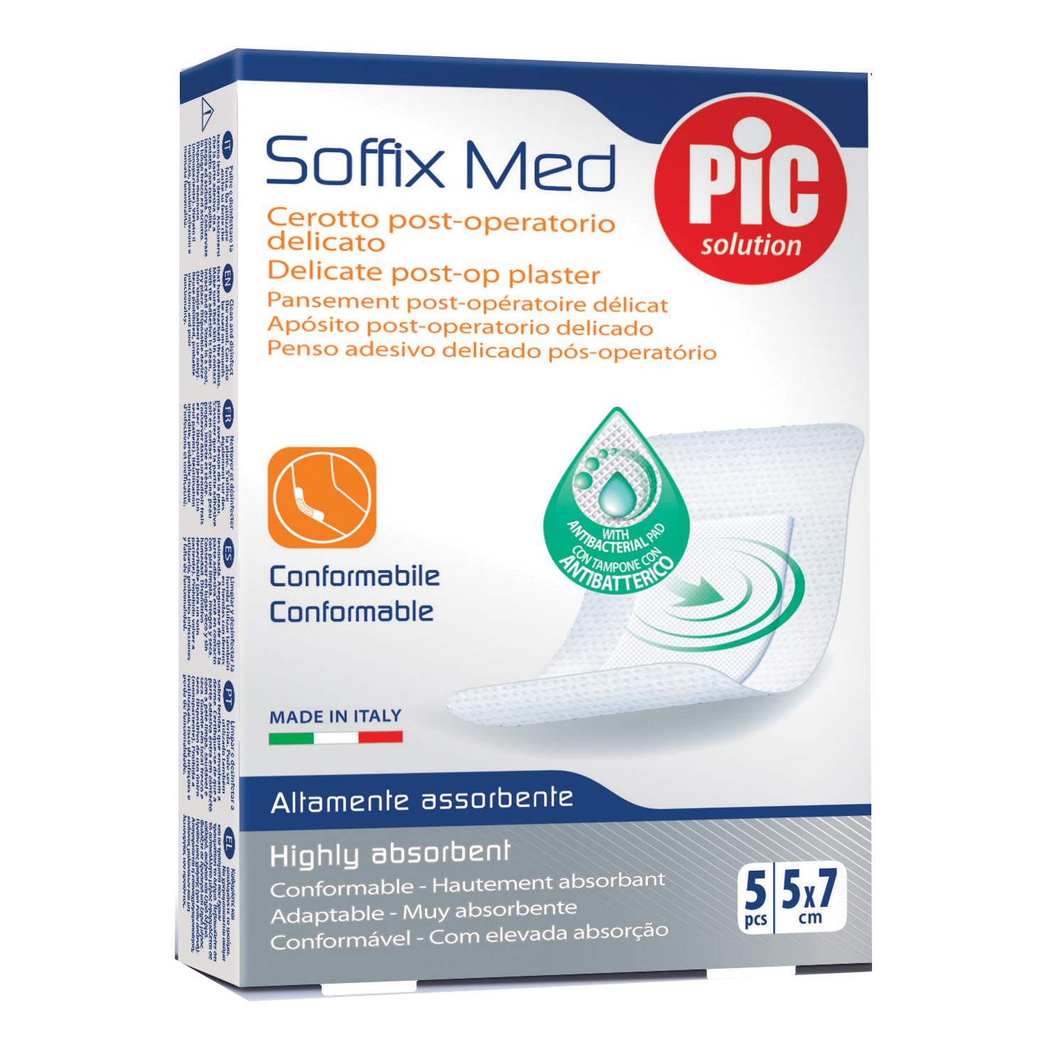 Pic Soffix Med Cerotto in Tessuto Non Tessuto 5 x 7 cm 1 Pezzo