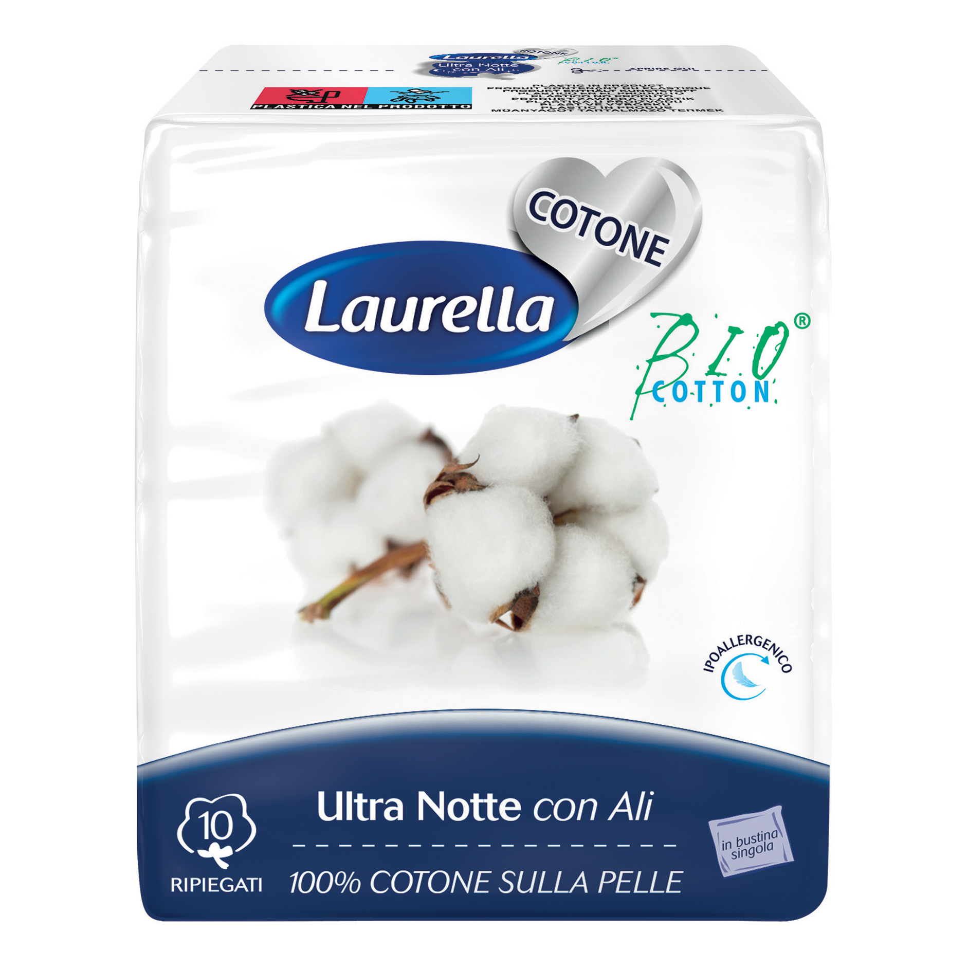 Laurella Bio Cotton Ultra Notte con Ali 12 Pezzi