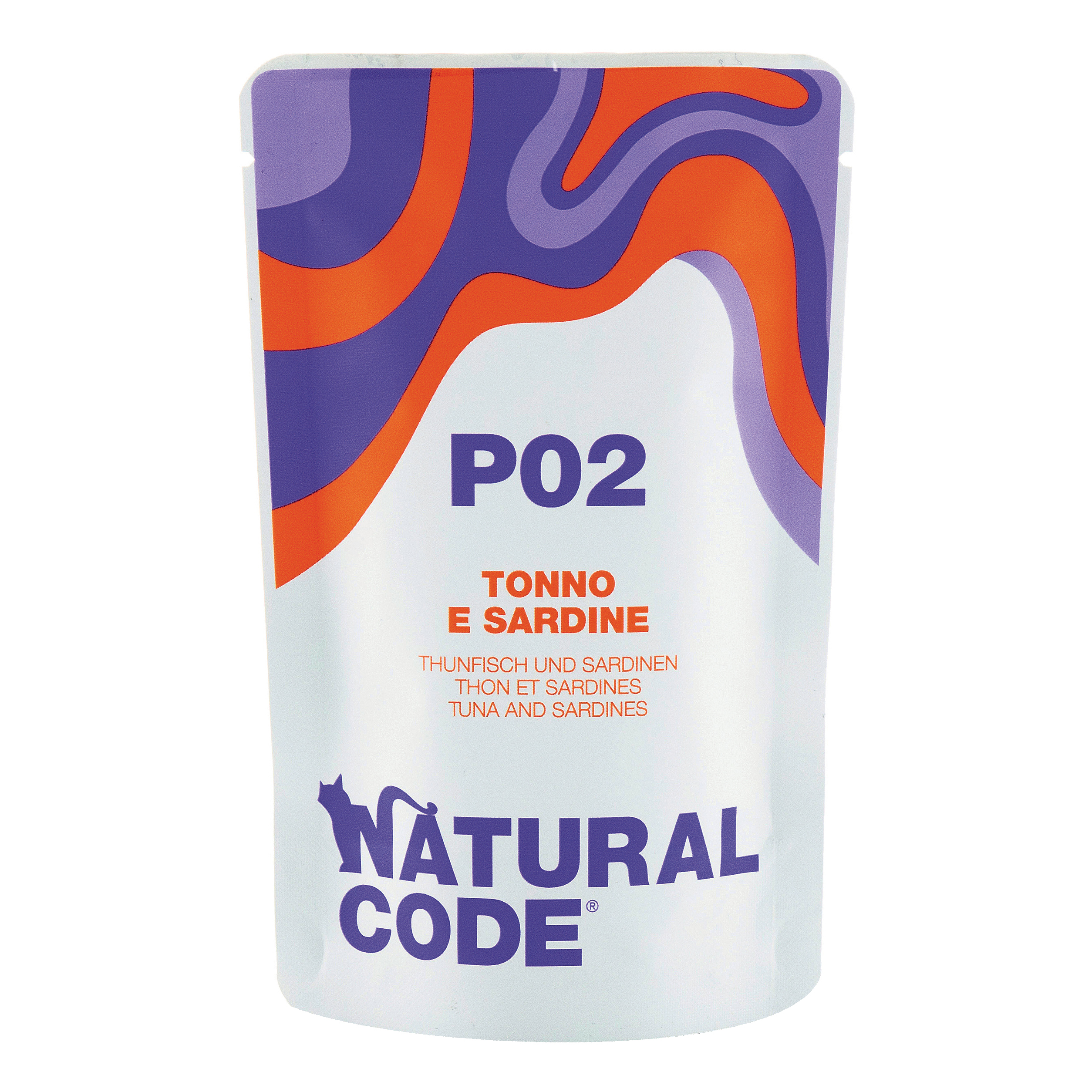Natural Code Gatto Busta (P02) Adulto Tonno &amp; Sardine 70 Gr
