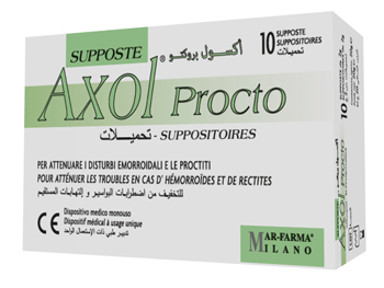 Axol procto 10 supposte x 2 g
