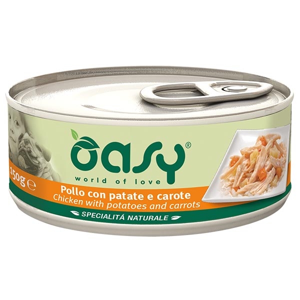 Oasy Cane Specialita' Naturali Adulto Pollo, Patate &amp; Carote 150 Gr
