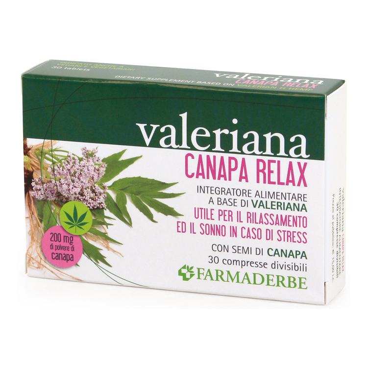 Valeriana canapa relax 30 compresse divisibili